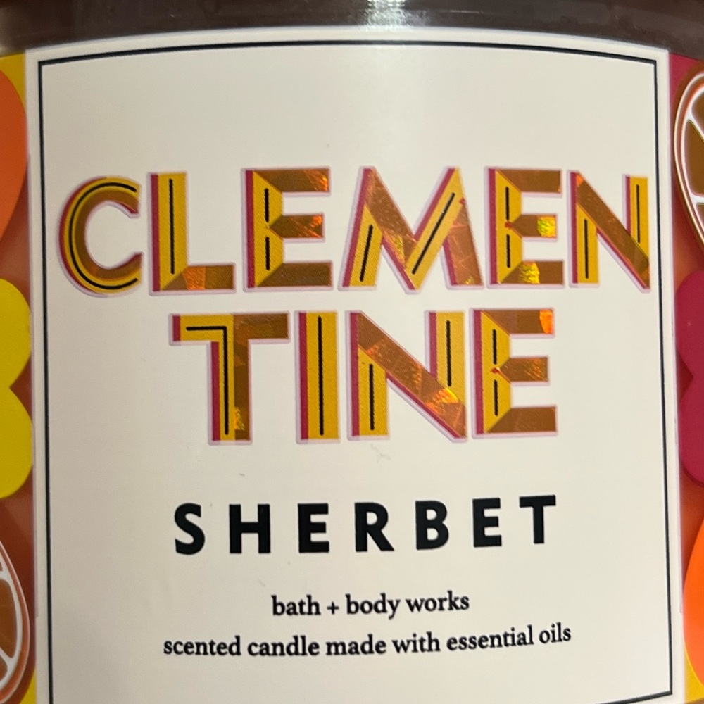 Clementine sherbet bath & body works candle